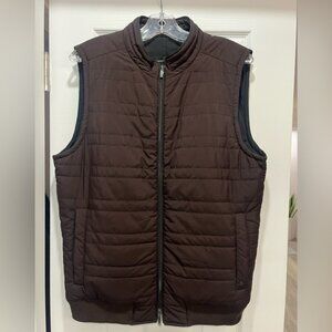 Robert Barakett Unisex Brown Quilted Vest sleeveless Jacket size medium